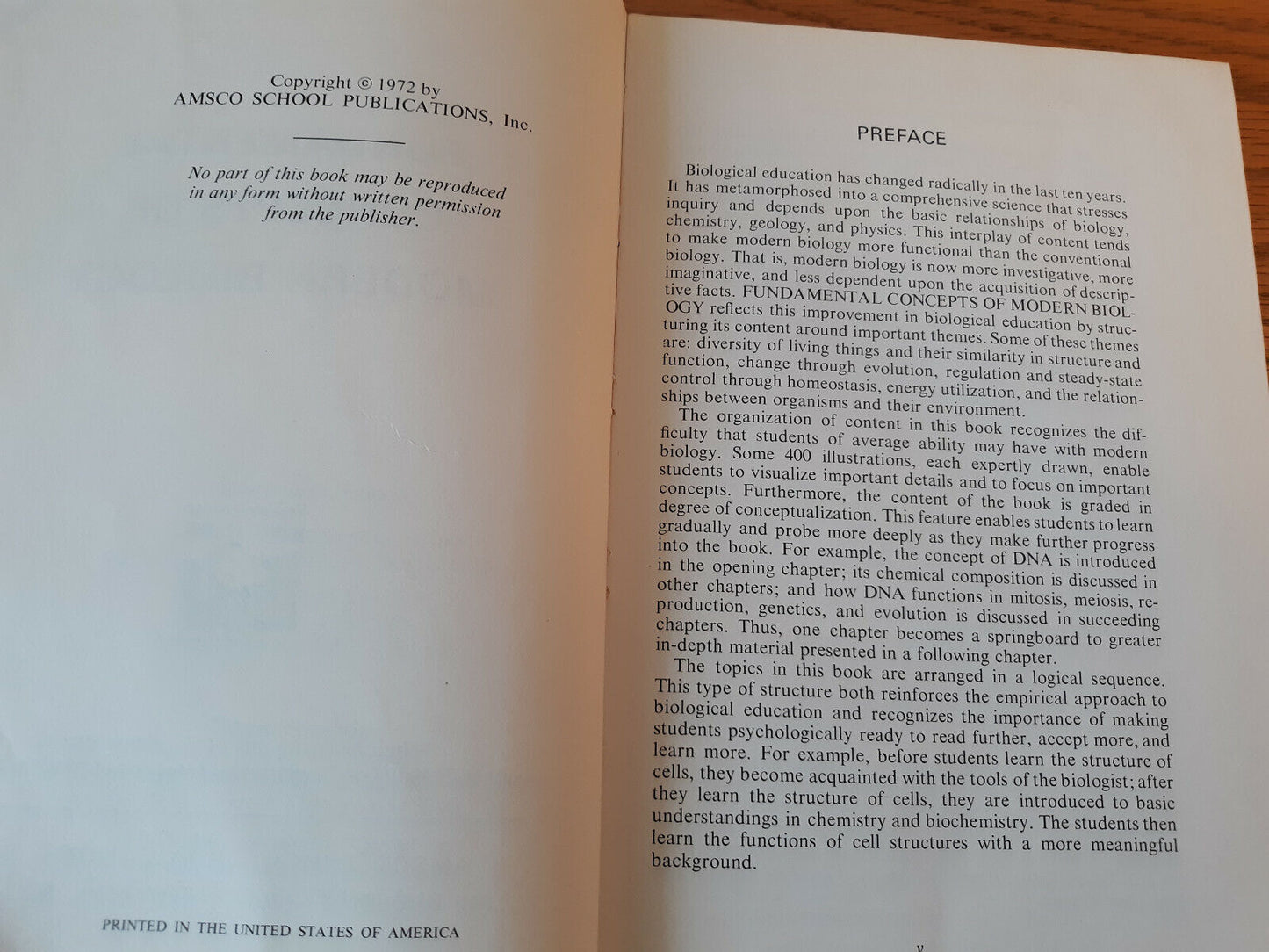 Fundamental Concepts Of Modern Biology By Sebastian Haskel 1972 Hardcover