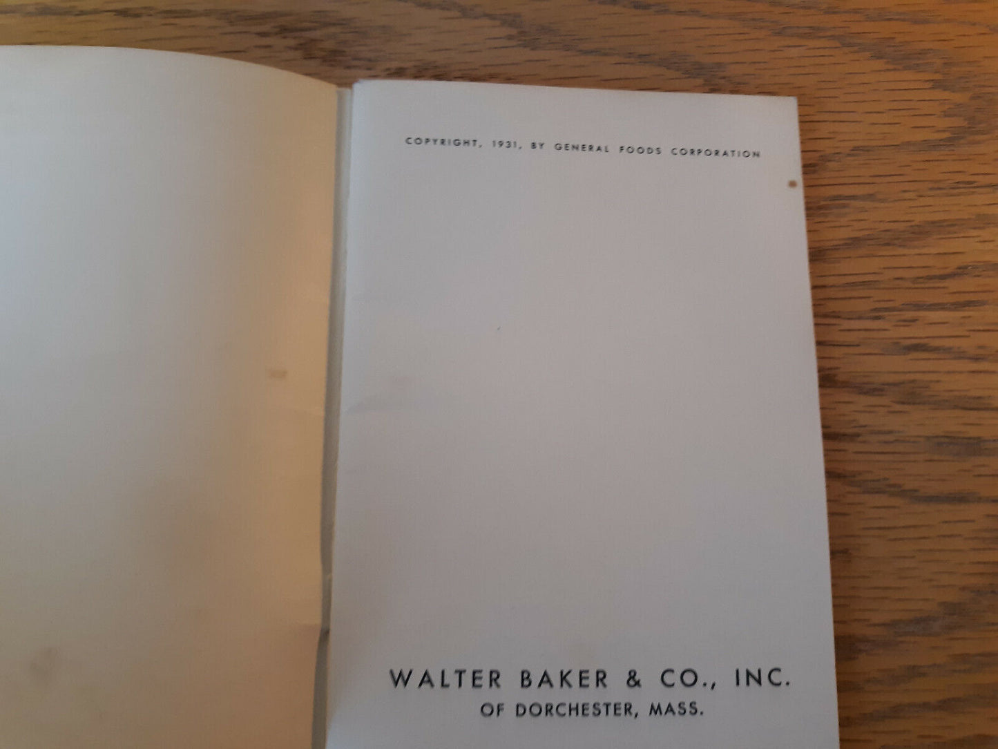1931 Best Chocolate and Cocoa Recipes Walter Baker Co General Foods Booklet