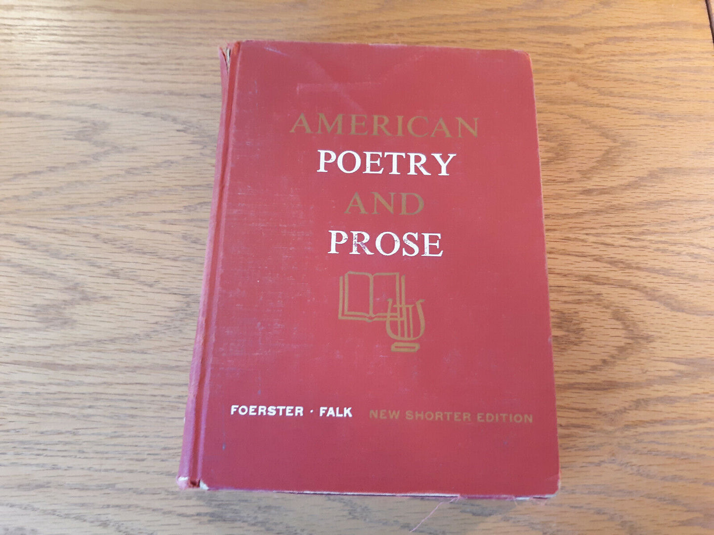 American Poetry And Prose New Shorter Edition (1962, Hardcover)