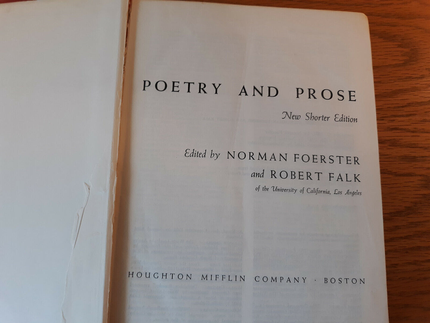 American Poetry And Prose New Shorter Edition (1962, Hardcover)