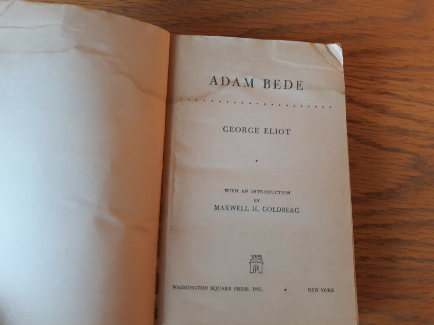 Adam Bede George Eliot 1961 Washington Square Press Paperback