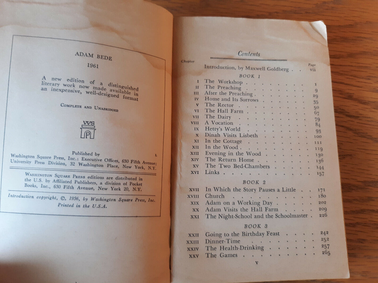 Adam Bede George Eliot 1961 Washington Square Press Paperback