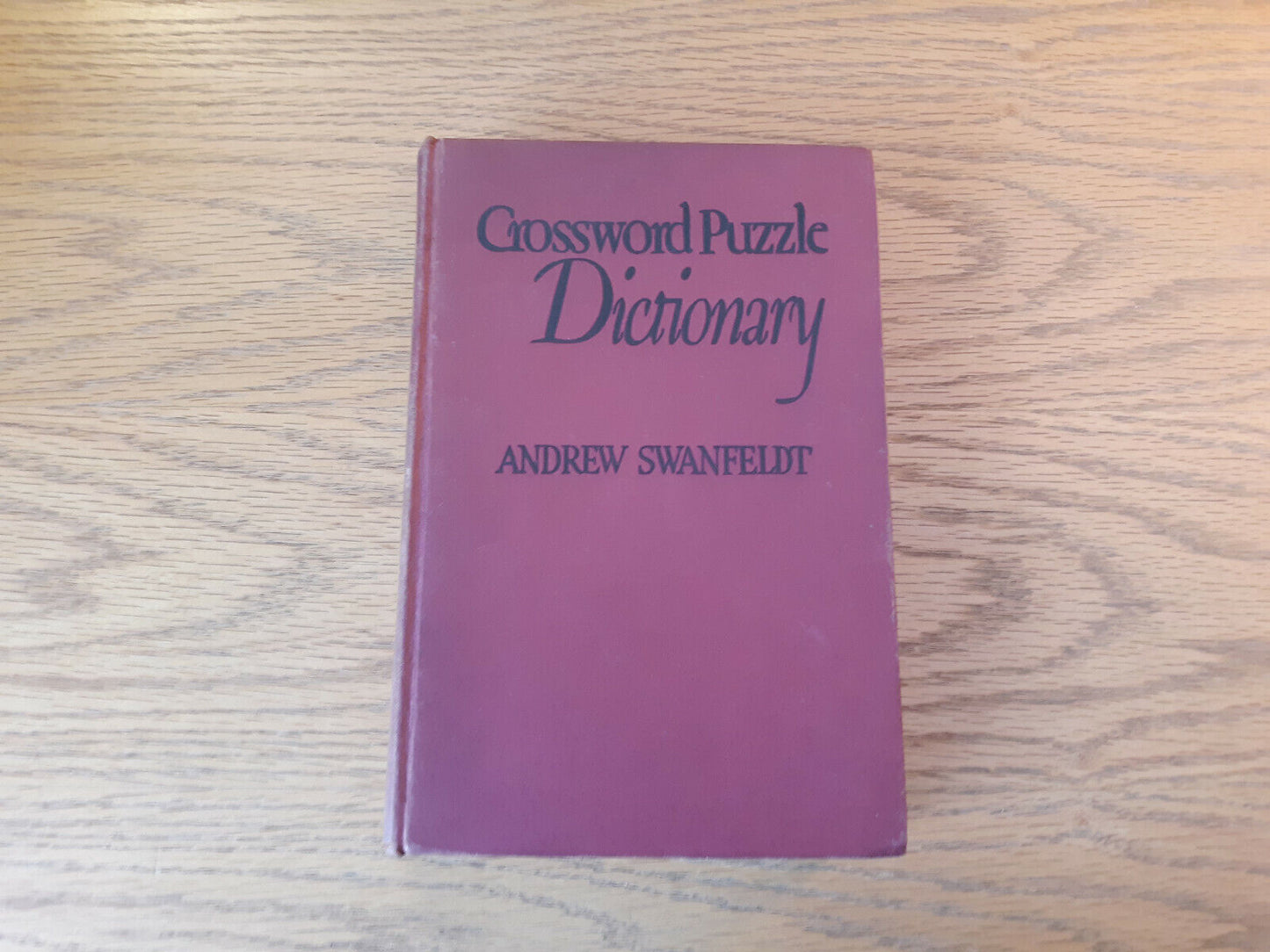 Crossword Puzzle Dictionary Andrew Swanfeldt 1950 Hardcover Thomas Y Crowell