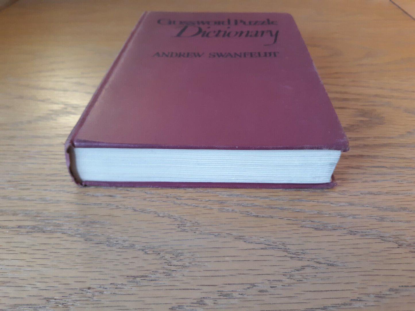 Crossword Puzzle Dictionary Andrew Swanfeldt 1950 Hardcover Thomas Y Crowell