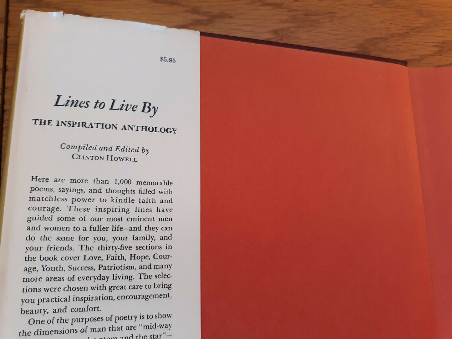 Better Than Gold Lines To Live By Clinton Howell 1969 Hardcover Dust Jacket