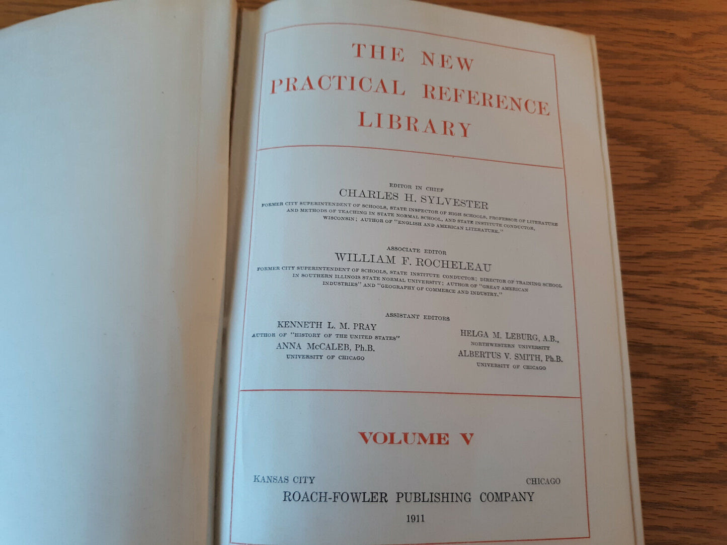 The New Practical Reference Library 1911 Volume V Hardcover