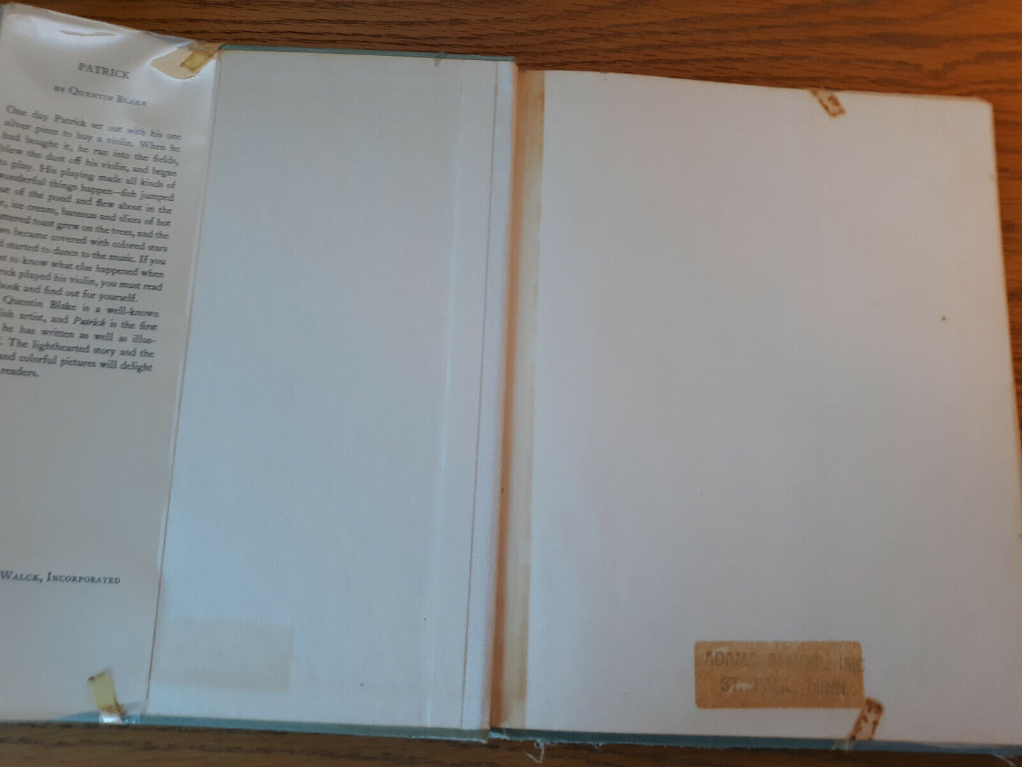 Patrick Quentin Blake 1968 Hardcover Dust Jacket Henry Z Walck