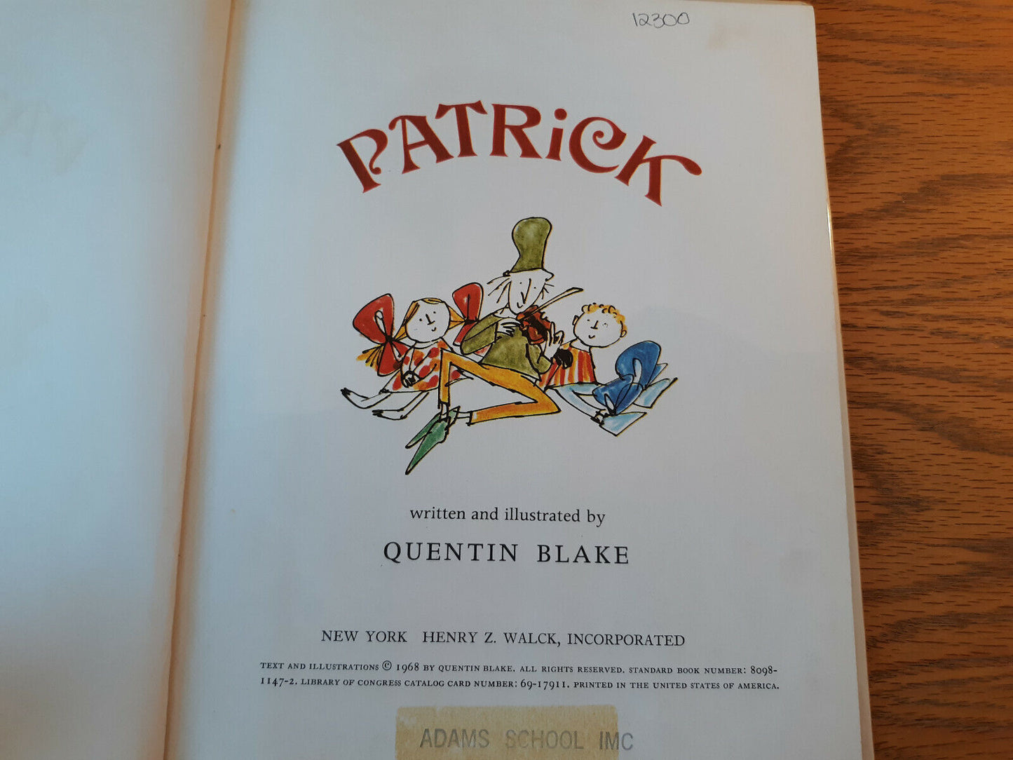 Patrick Quentin Blake 1968 Hardcover Dust Jacket Henry Z Walck