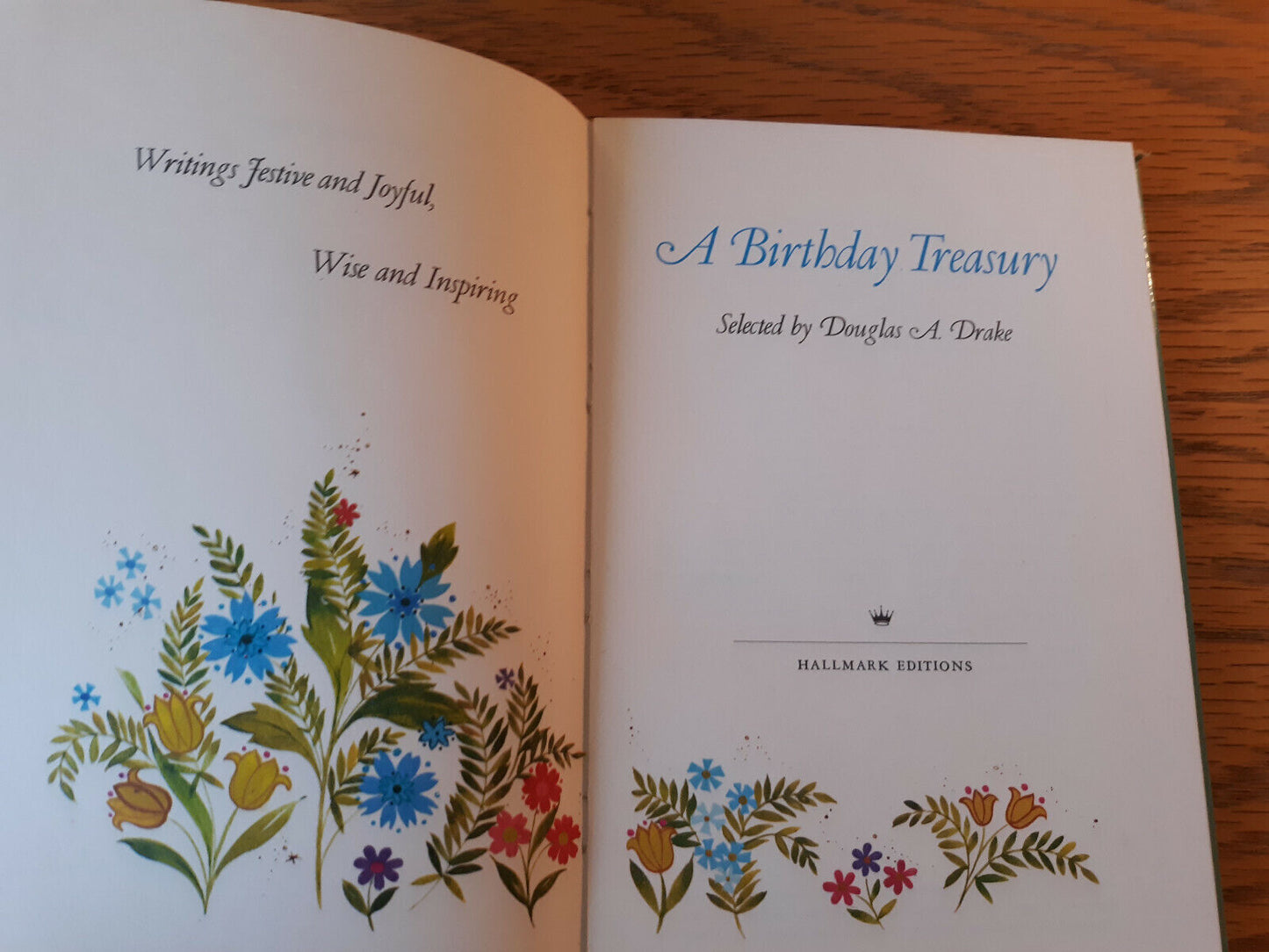 A Birthday Treasury Douglas Drake 1969 Hallmark Editions Hardcover Dust Jacket