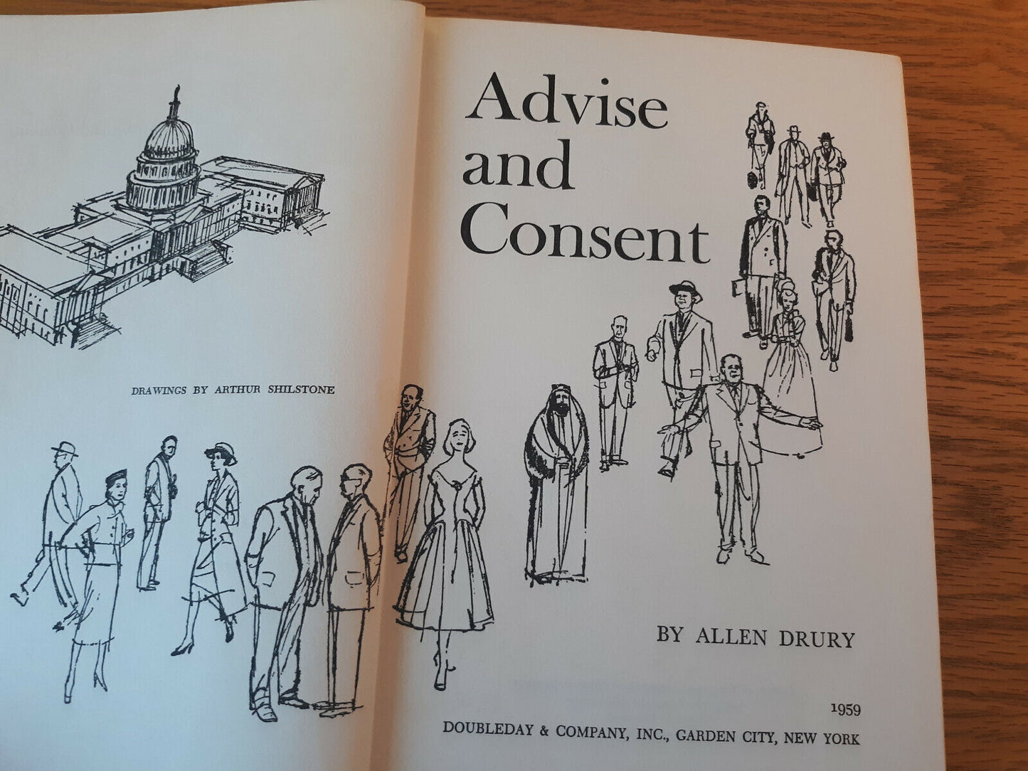 Advise and Consent Politics by Allen Drury 1959 Doubleday Hardcover