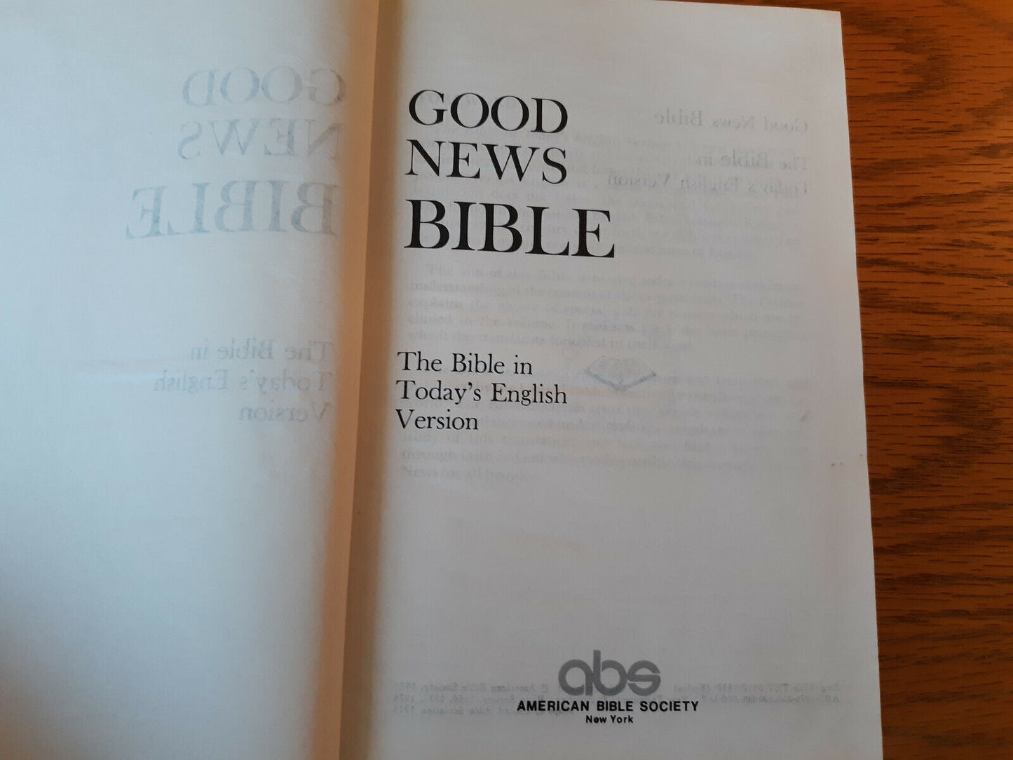 Good News Bible Todays English Version 1976 Hardcover American Bible Society