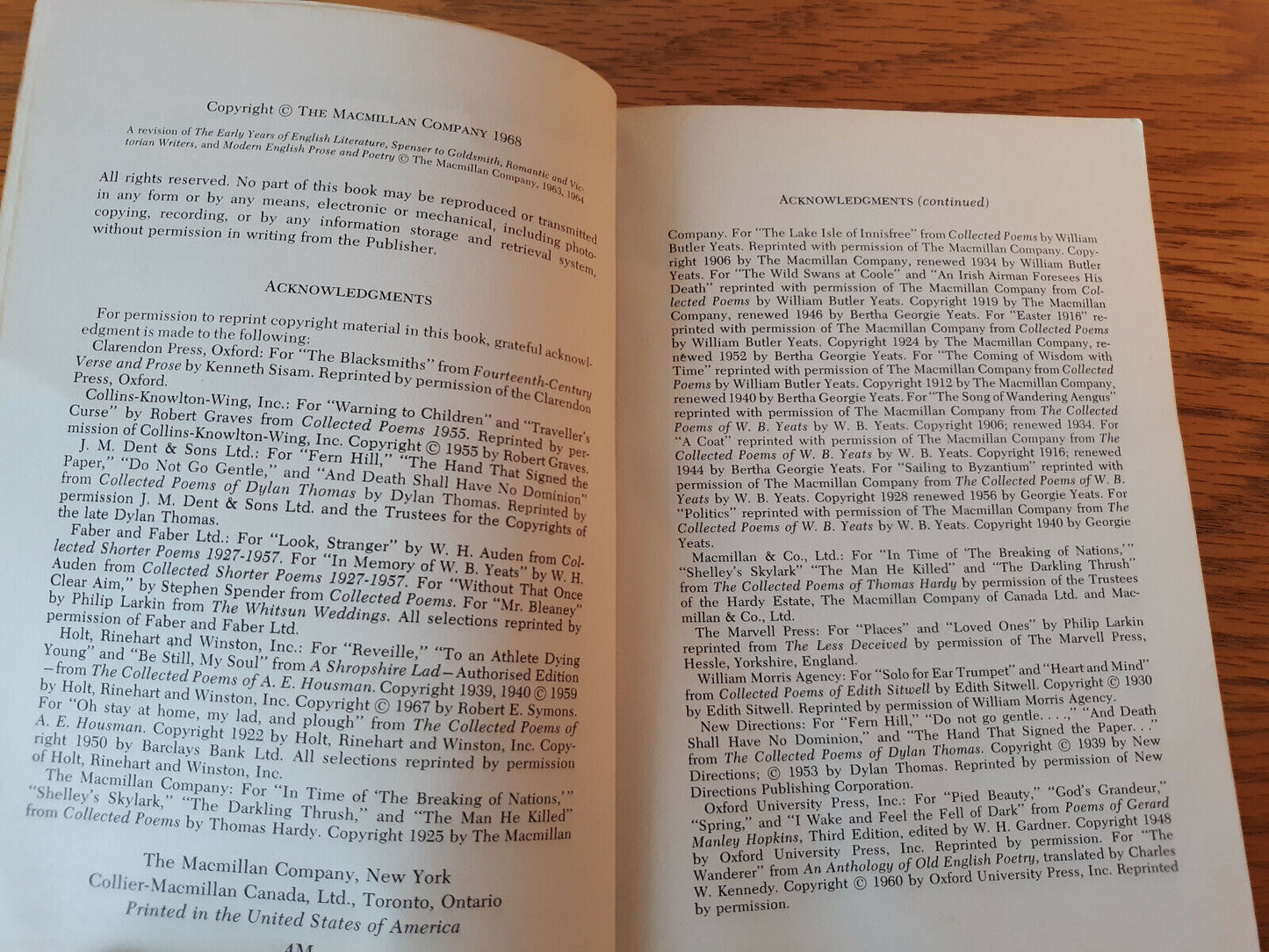 The English Tradition Poetry Macmillan Literary Heritage 1968 Marjorie Wescott B