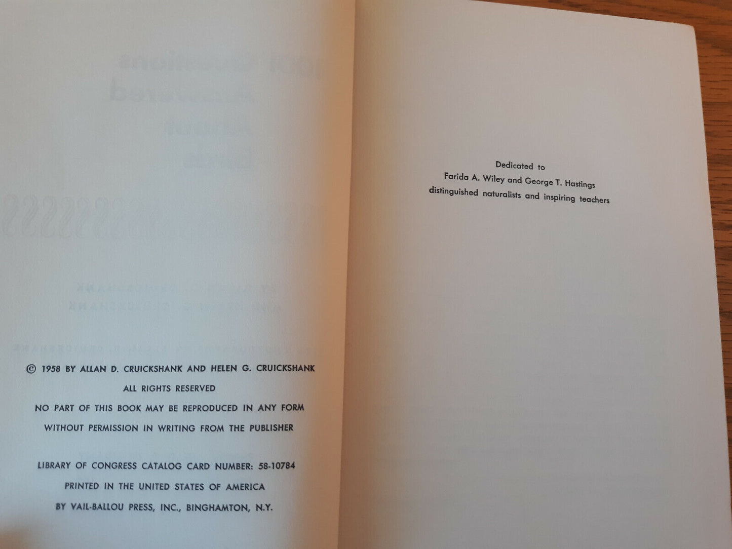 1001 Questions Answered About Birds Allan D Cruickshank 1958 Hardcover Dodd, Mea