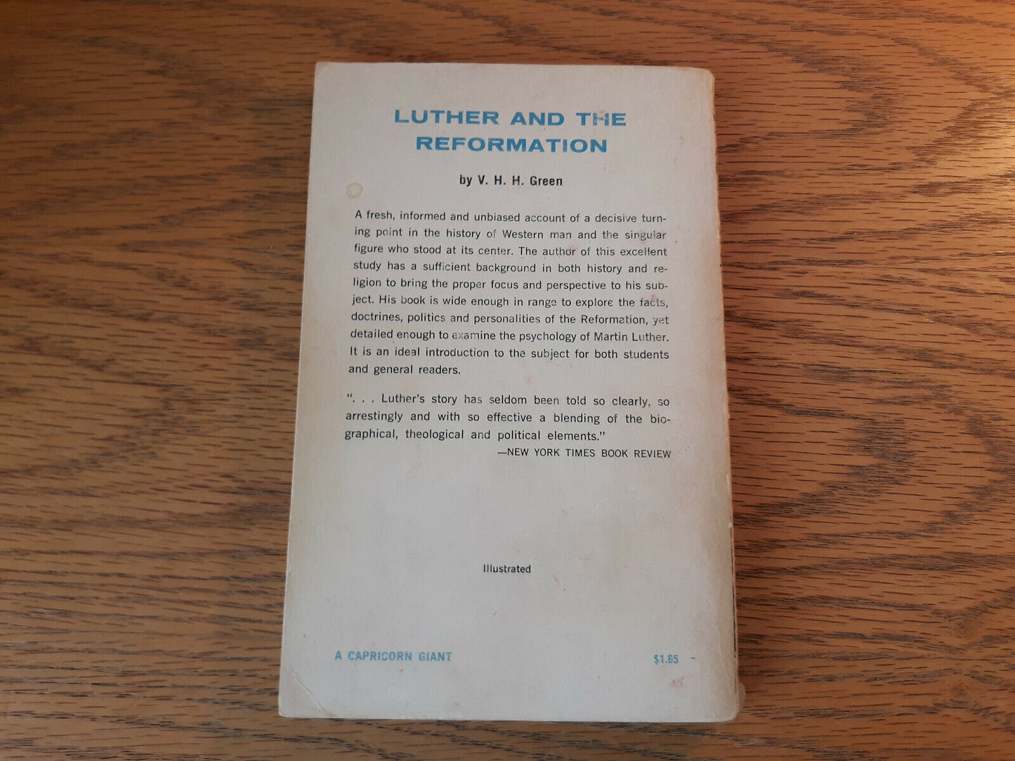 Luther And The Reformation V H H Green 1964 Paperback Capricorn Books