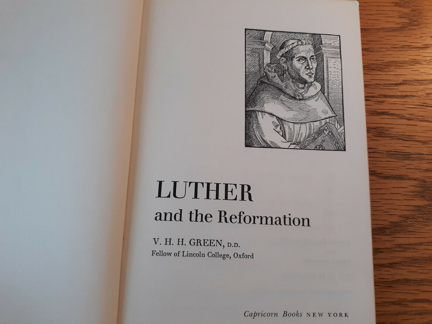 Luther And The Reformation V H H Green 1964 Paperback Capricorn Books