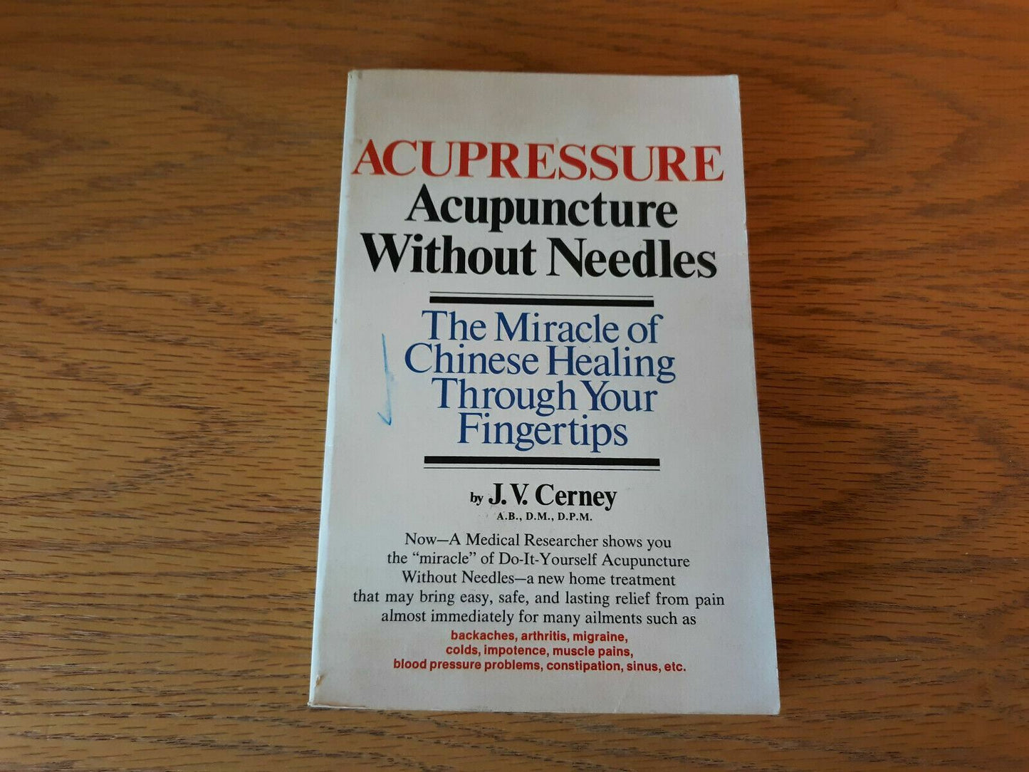 Acupressure Acupuncture Without Needles J V Cerney 1979 Paperback