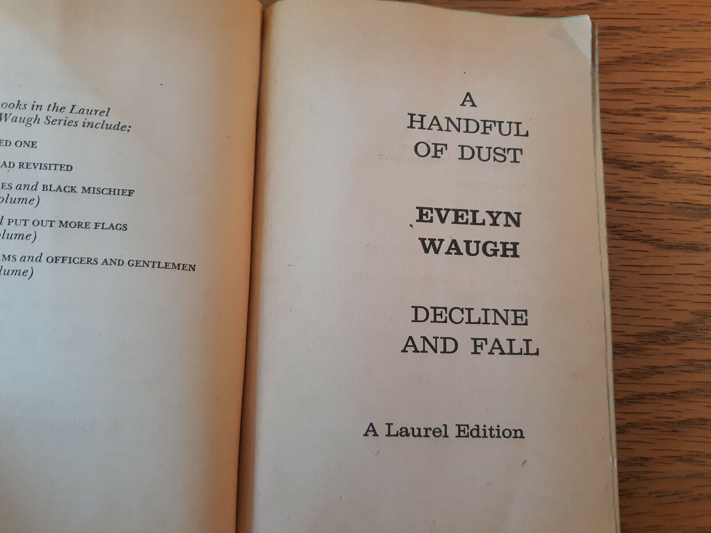 A Handful Of Dust Evelyn Waugh Decline And Fall 1963 Paperback Laurel