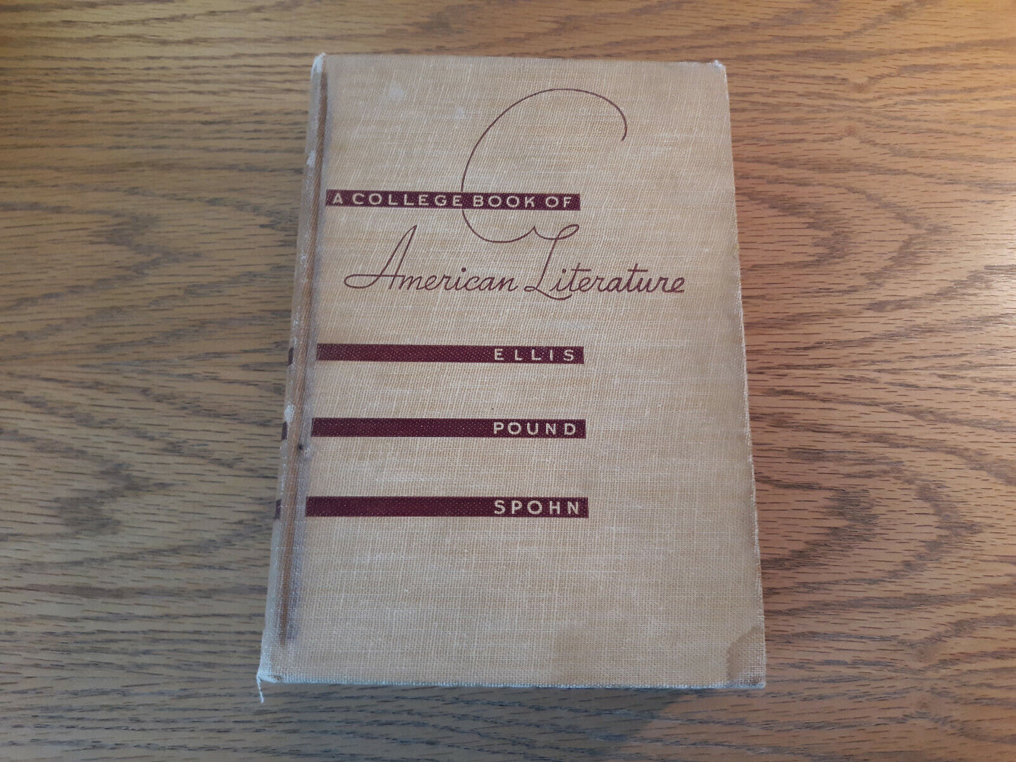 A College Book Of American Literature Briefer Course Milton Ellis 1940 Hardcover
