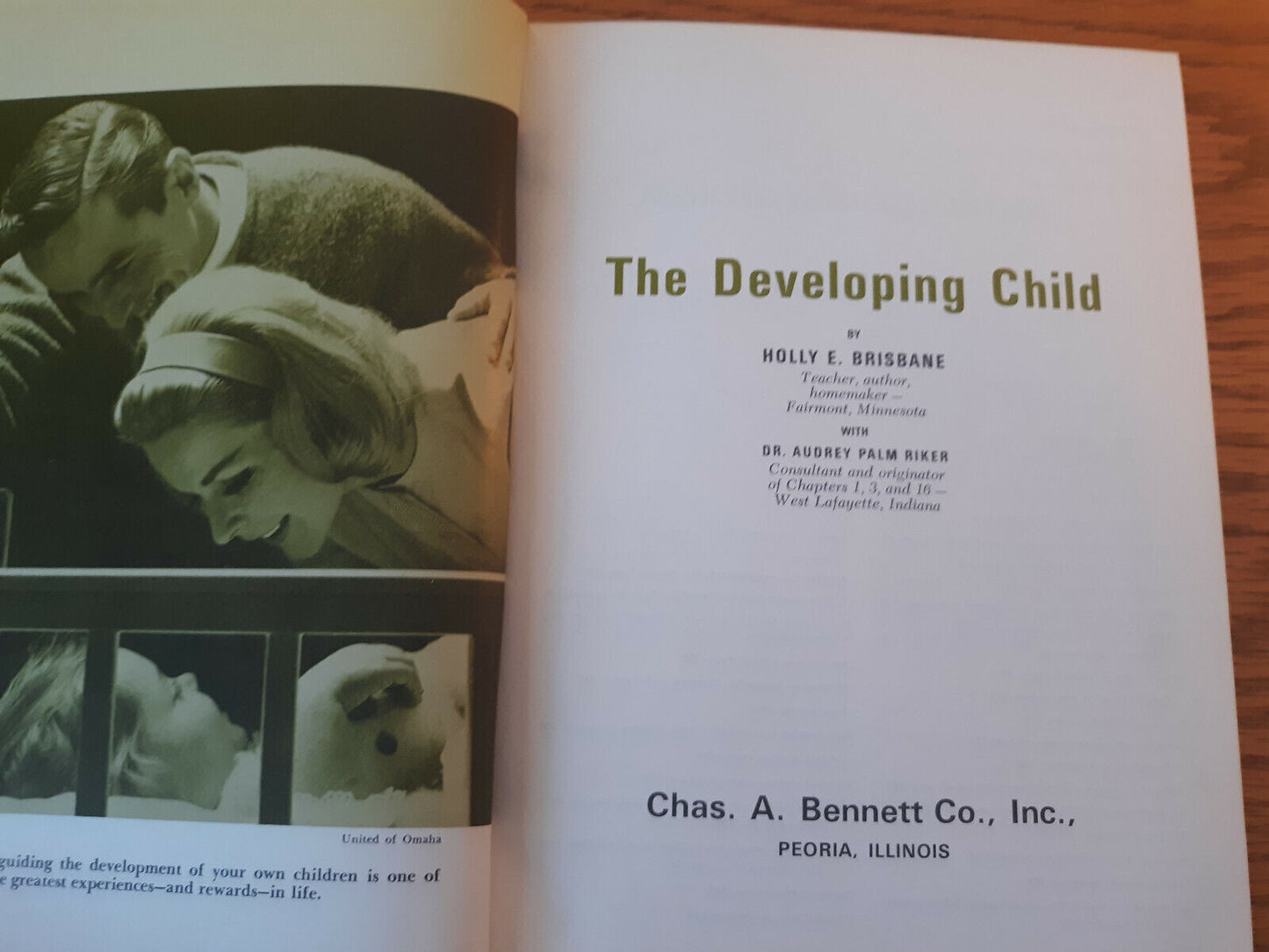 The Developing Child Holly E Brisbane 1965 Hardcover Chas. A Bennett