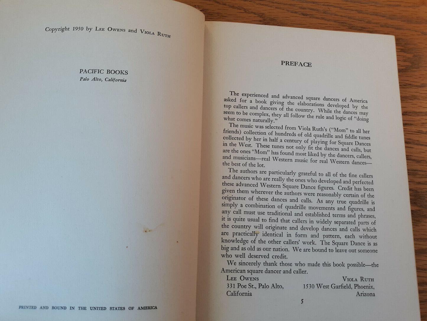 Advanced Sqaure Dance Figures Of The West And Southwest Lee Owens 1950 Pacific B