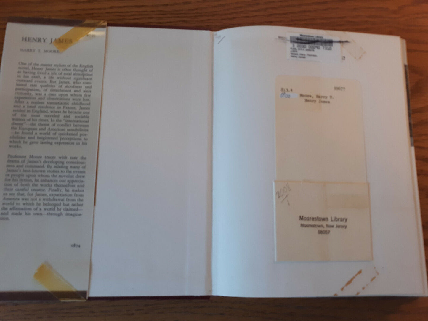Henry James Harry T Moore 1974 Hardcover Viking Press Dust Jacket