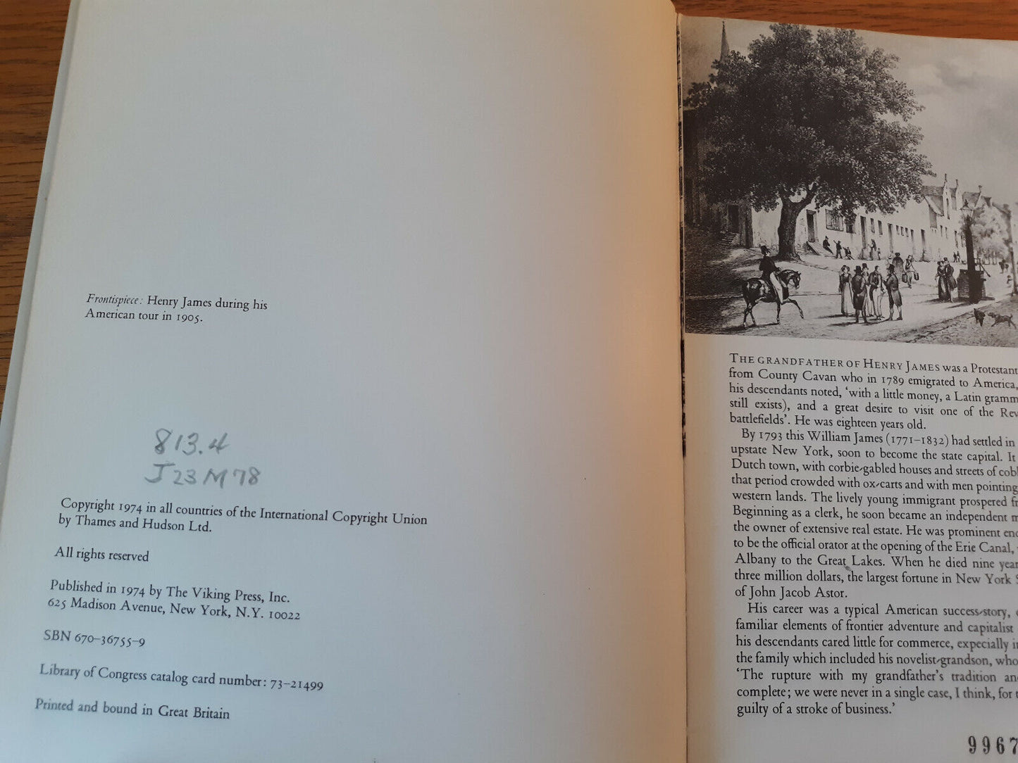 Henry James Harry T Moore 1974 Hardcover Viking Press Dust Jacket