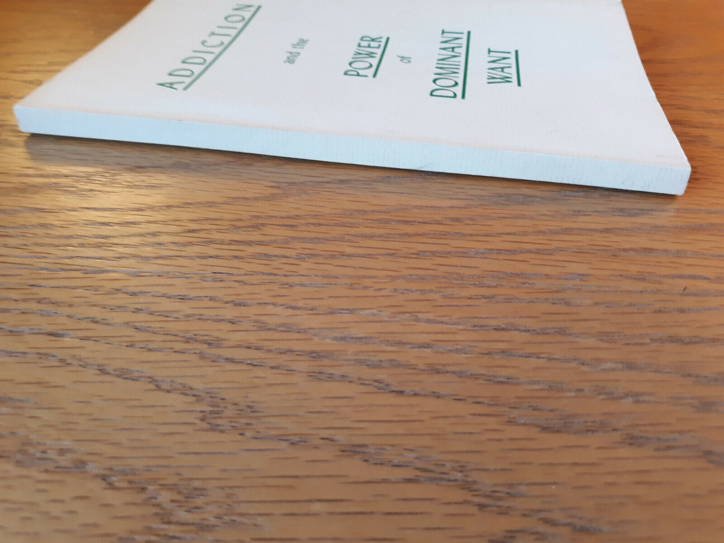 Addiction And The Power Of Dominant Want 1983 F E Van Dusen Paperback P D W Publ