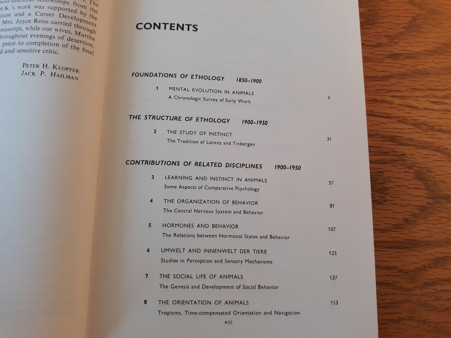 An Introduction To Animal Behavior Peter H Klopfer 1967 Hardcover Prentice Hall