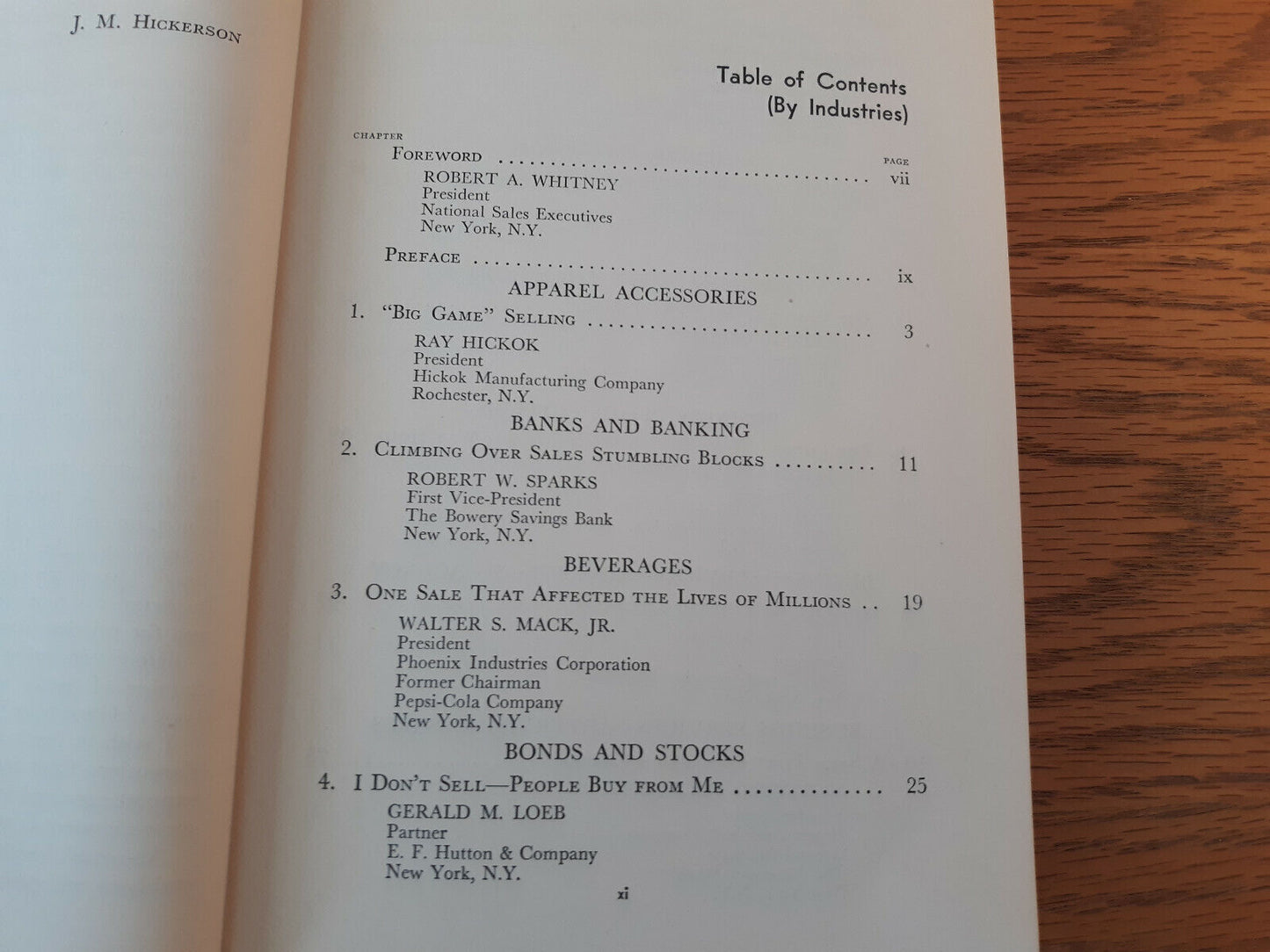 How I Made The Sale That Did The Most For Me J M Hickerson 1951 Hardcover Prenti