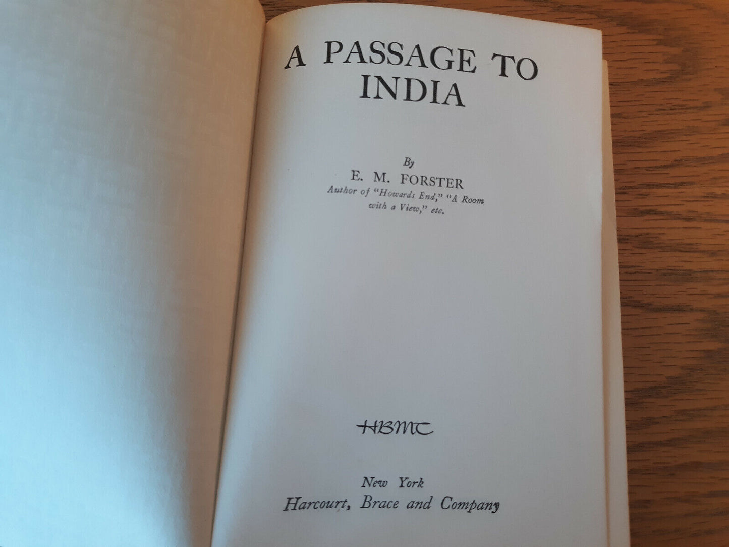 A Passage To India E M Forster 1952 Hardcover Harcourt, Brace