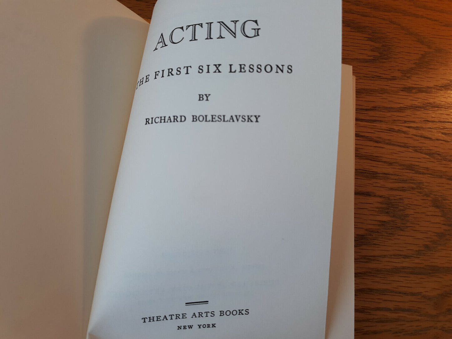 Acting The First Six Lessons Richard Boleslavsky 1978 Hardcover Dust Jacket Thea