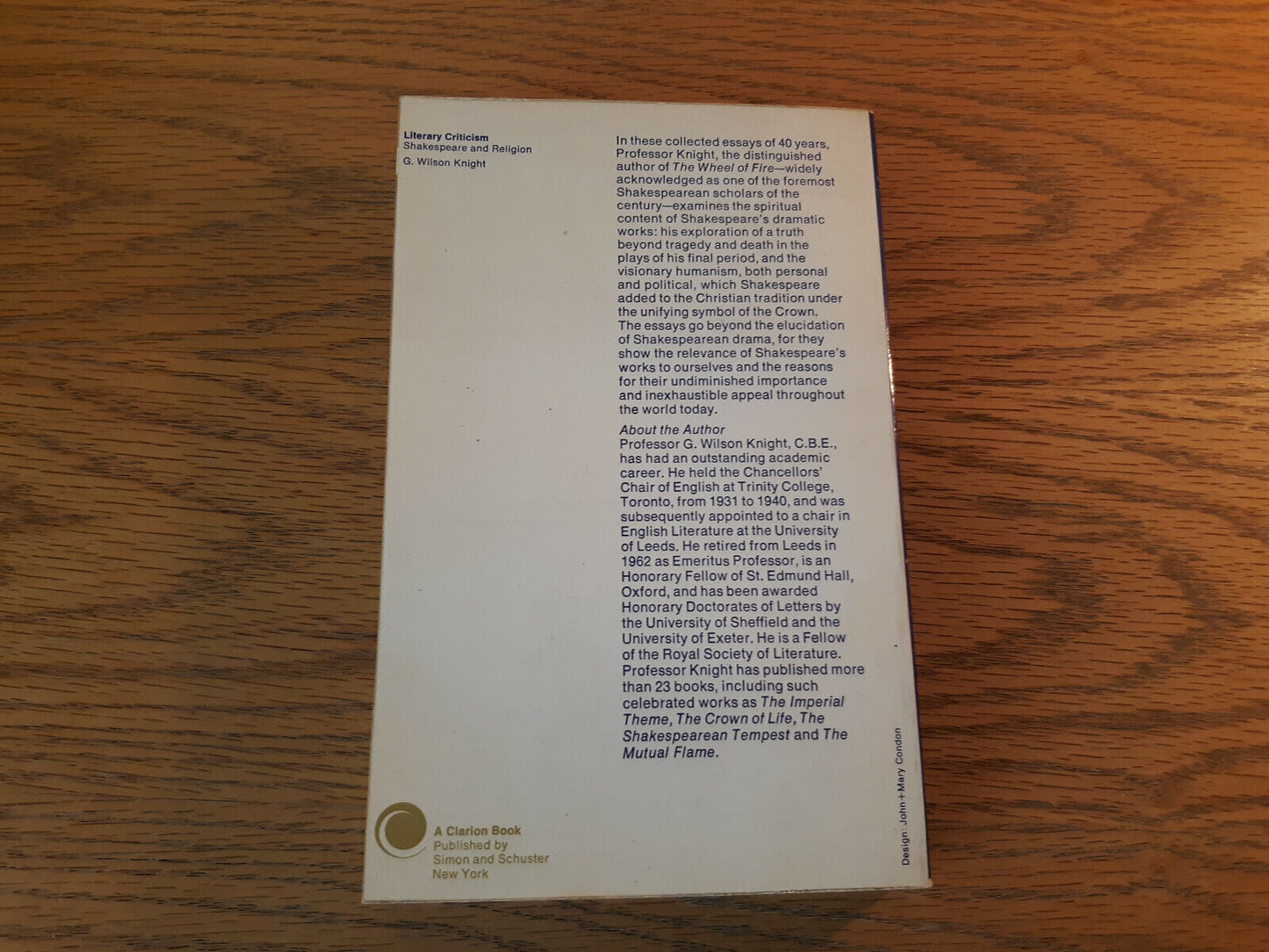 Shakespeare And Religion Essays Of Forty Years G Wilson Knight 1968 Paperback