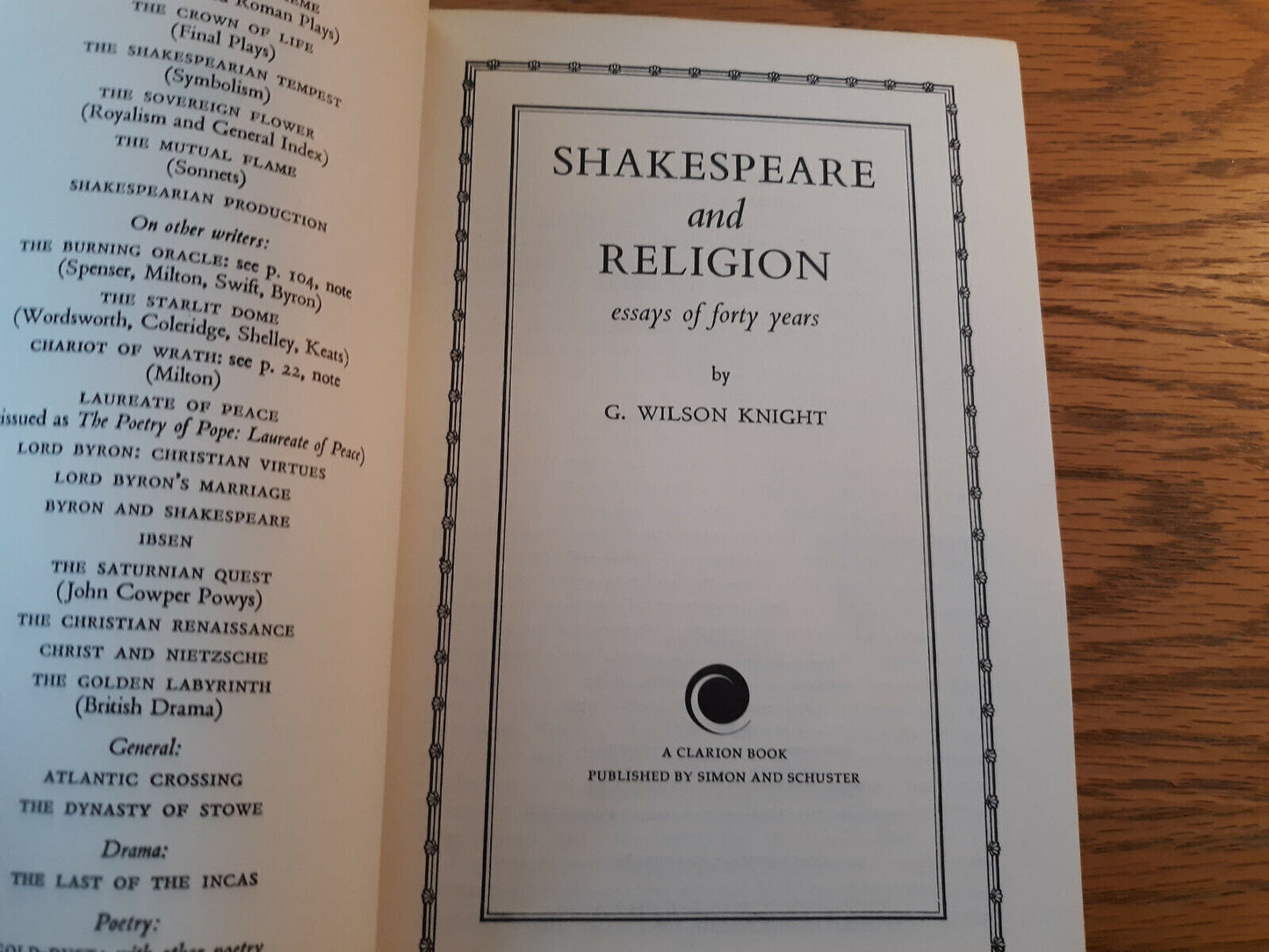 Shakespeare And Religion Essays Of Forty Years G Wilson Knight 1968 Paperback