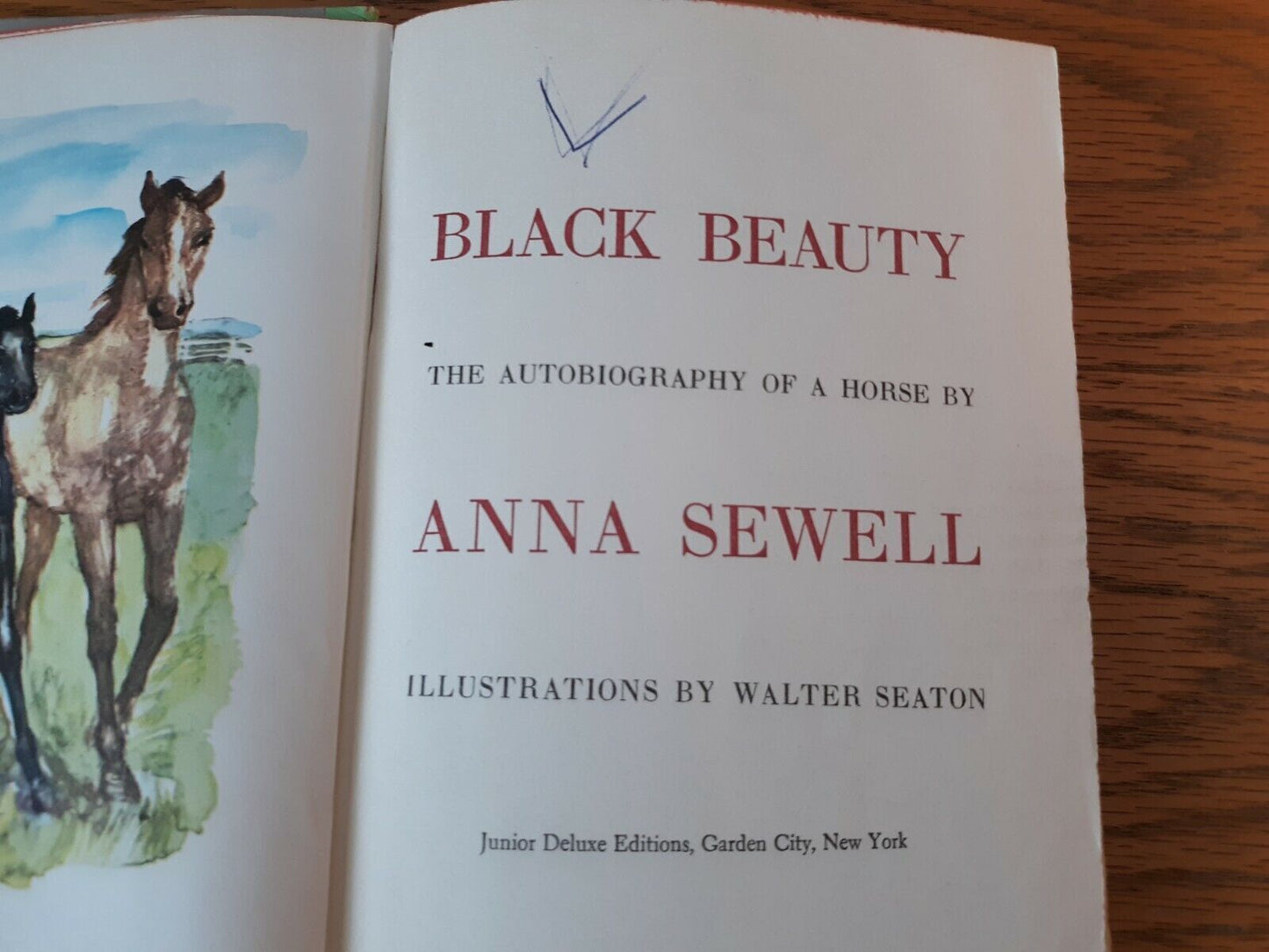 Black Beauty Anna Sewell Junior Deluxe Editions Hardcover 1954