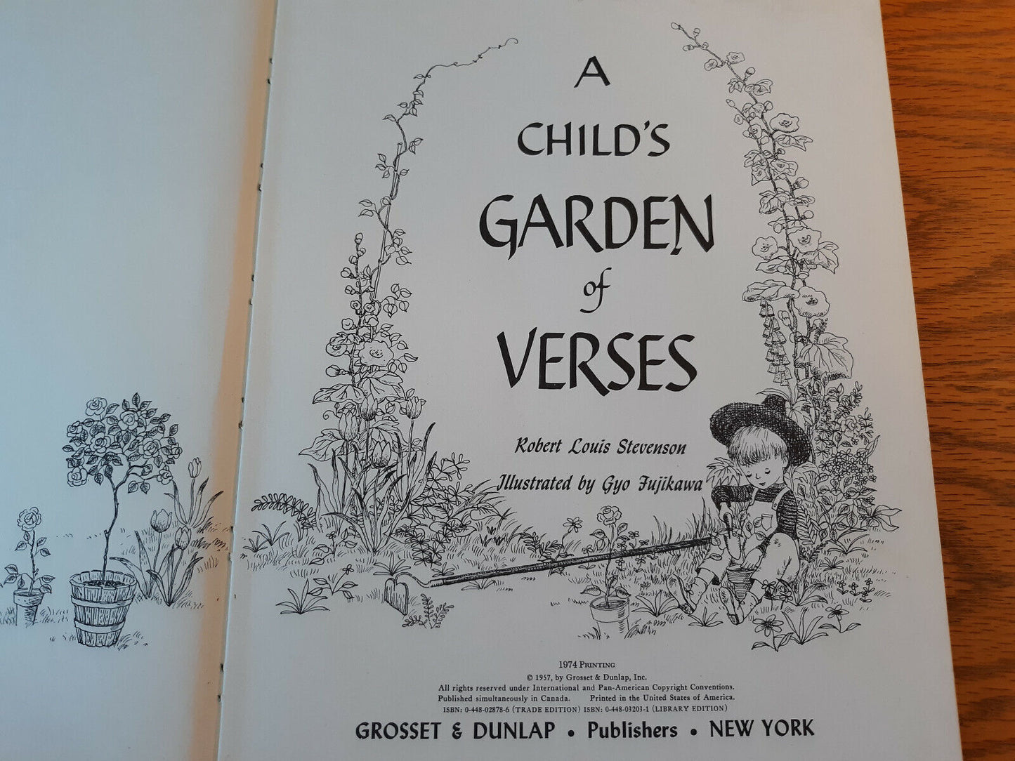 A Child's Garden Of Verses Robert Louis Stevenson 1974 Hardcover Grosset & Dunla