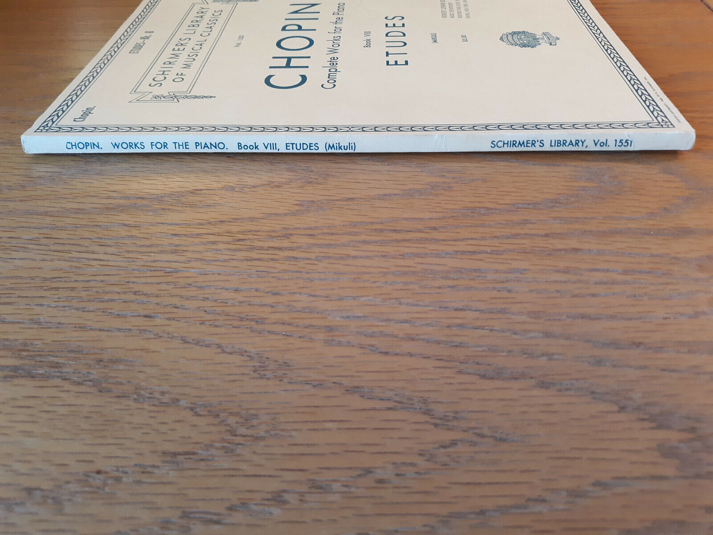 Chopin Complete Works For The Piano Book VIII Etudes G Schirmer Music