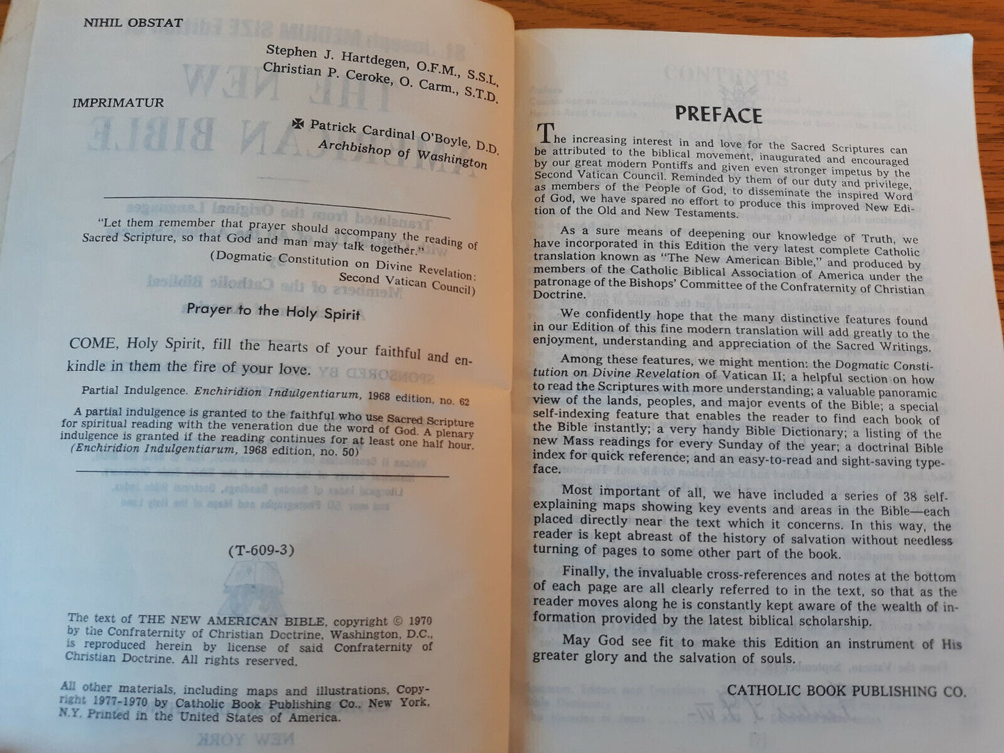 New American Bible St Joseph Medium Size Edition 1977 Paperback Catholic Book