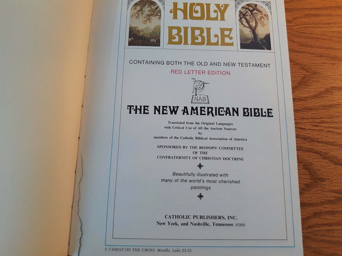 Holy Bible New American Bible Catholic Heritage Edition 1978 Hardcover