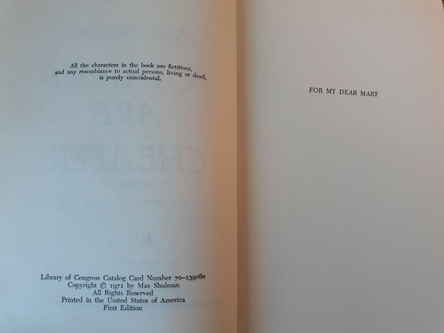 Potatoes Are Cheaper Max Shulman 1971 1st Edition Hardcover Dust Jacket Doubleda