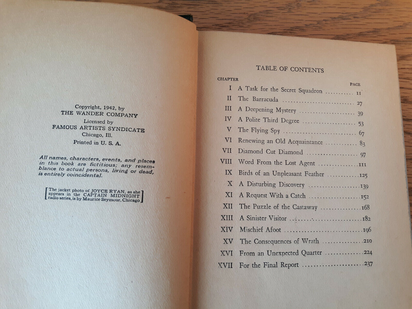 Joyce Of The Secret Squadron R R Winterbotham 1942 Whitman Hardcover