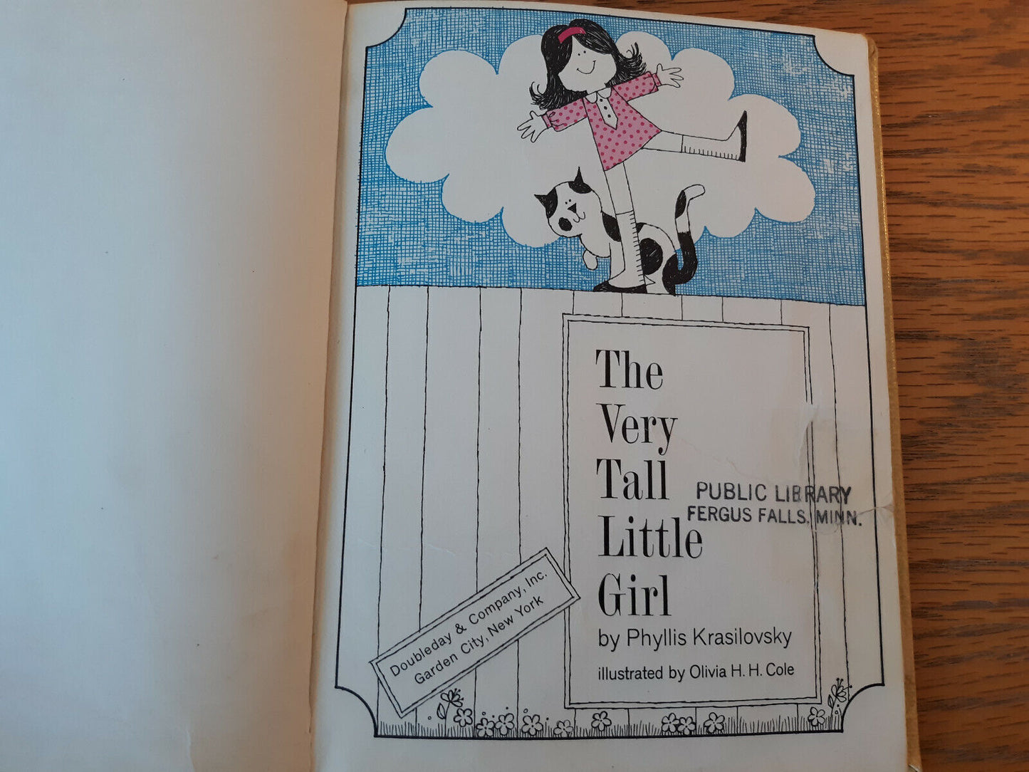 The Very Tall Little Girl Phyllis Krasilovsky 1969 Hardcover Doubleday