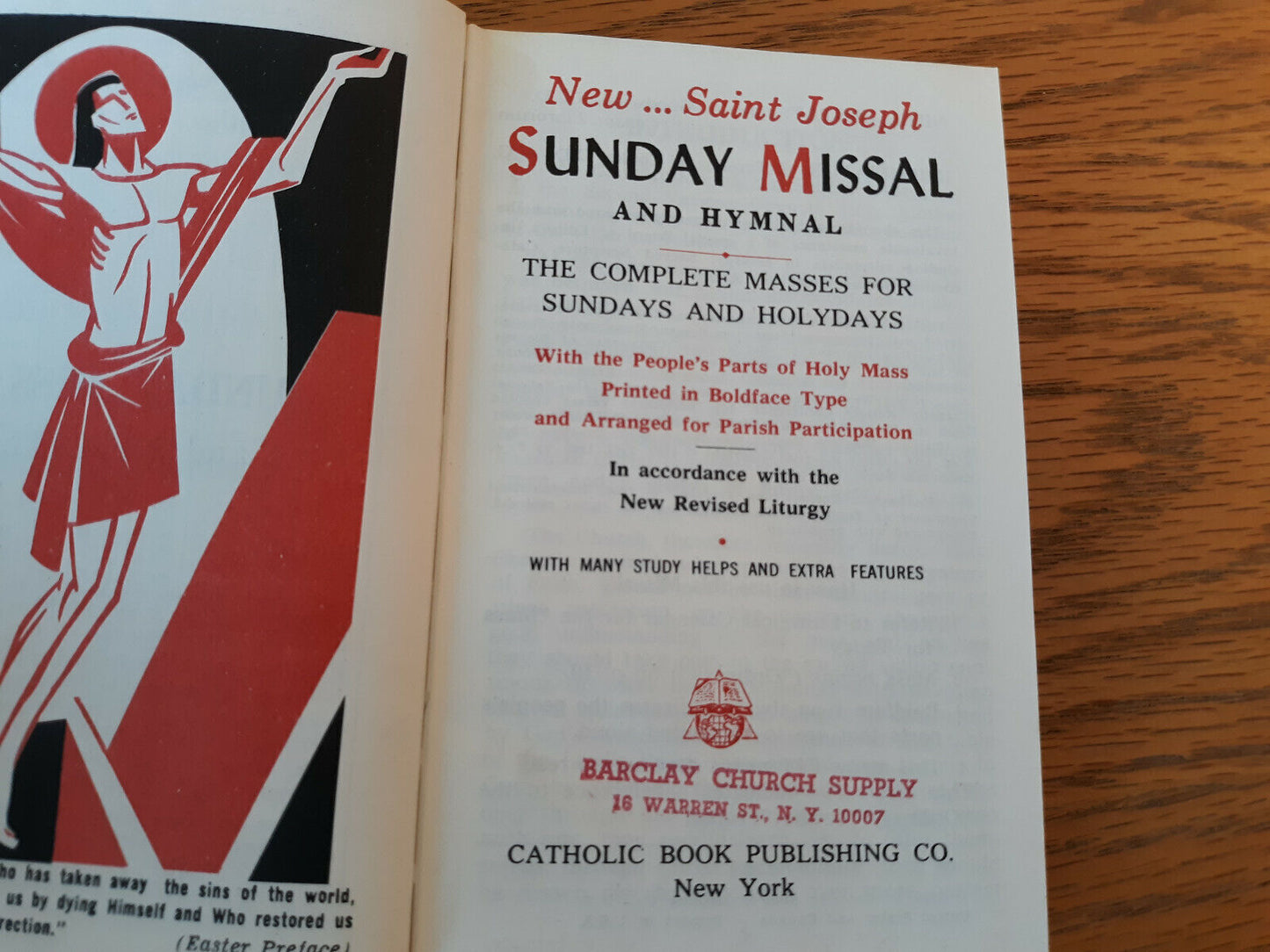 New Saint Joseph Sunday Missal And Hymnal 1969 Catholic Book Hardcover