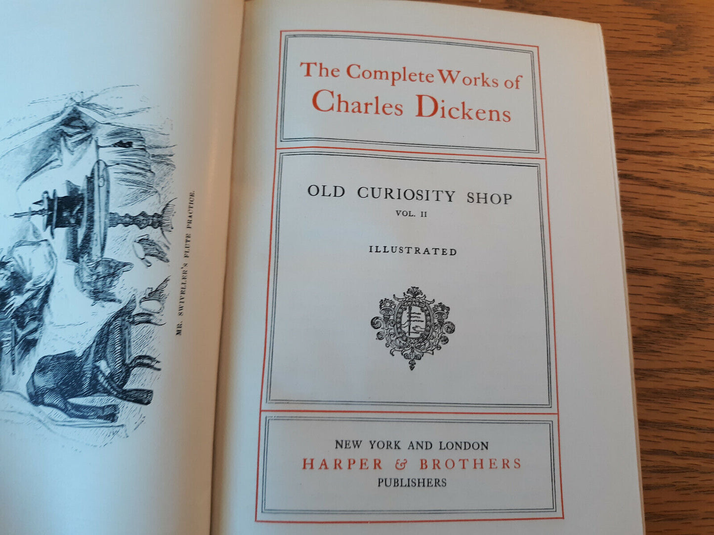 The Complete Works Of Charles Dickens Old Curiosity Shop Vol II Harper & Brother