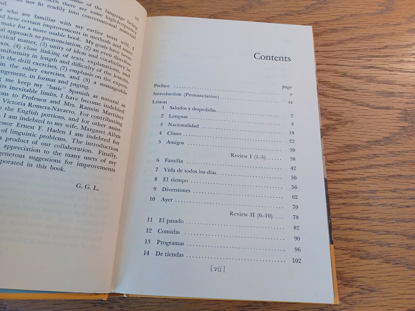Basic Conversational Spanish Gregory G Lagrone 1966 Hardcover Holt, Rinehart And