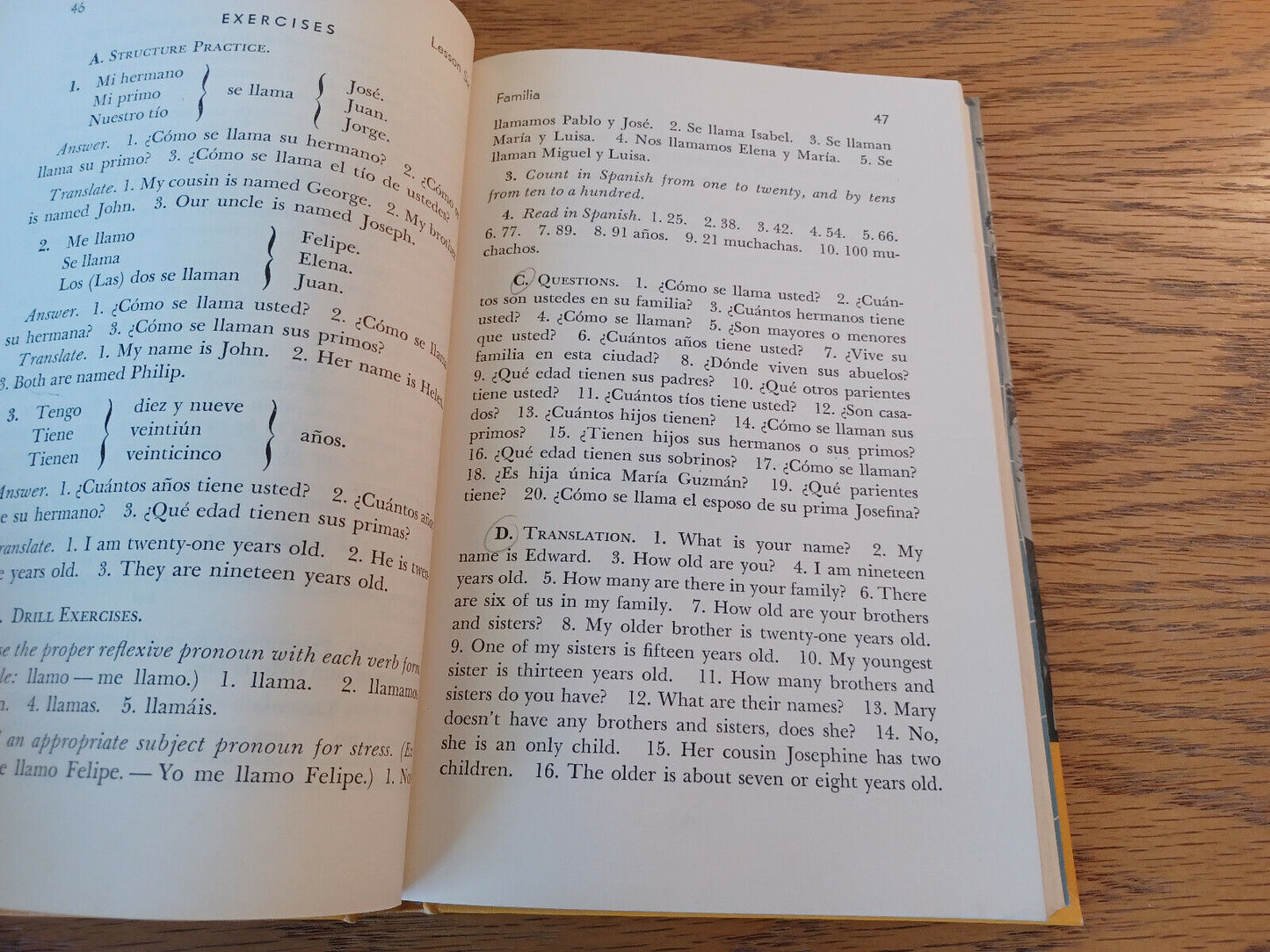 Basic Conversational Spanish Gregory G Lagrone 1966 Hardcover Holt, Rinehart And