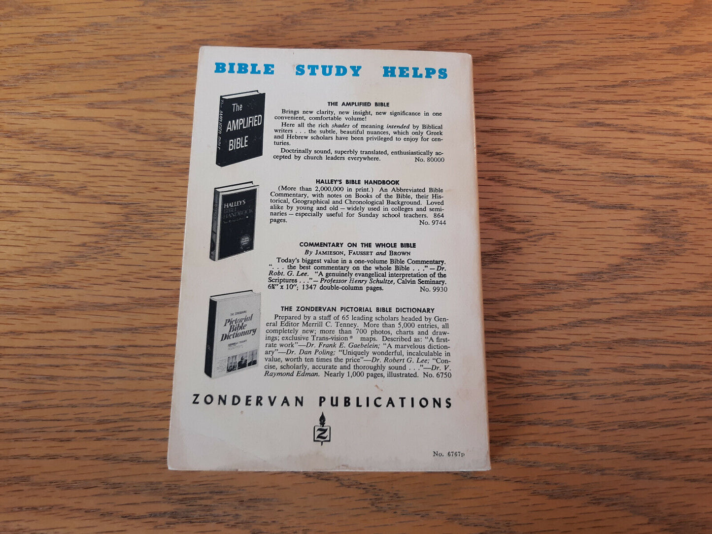 Cruden's Handy Concordance 1971 Paperback Zondervan