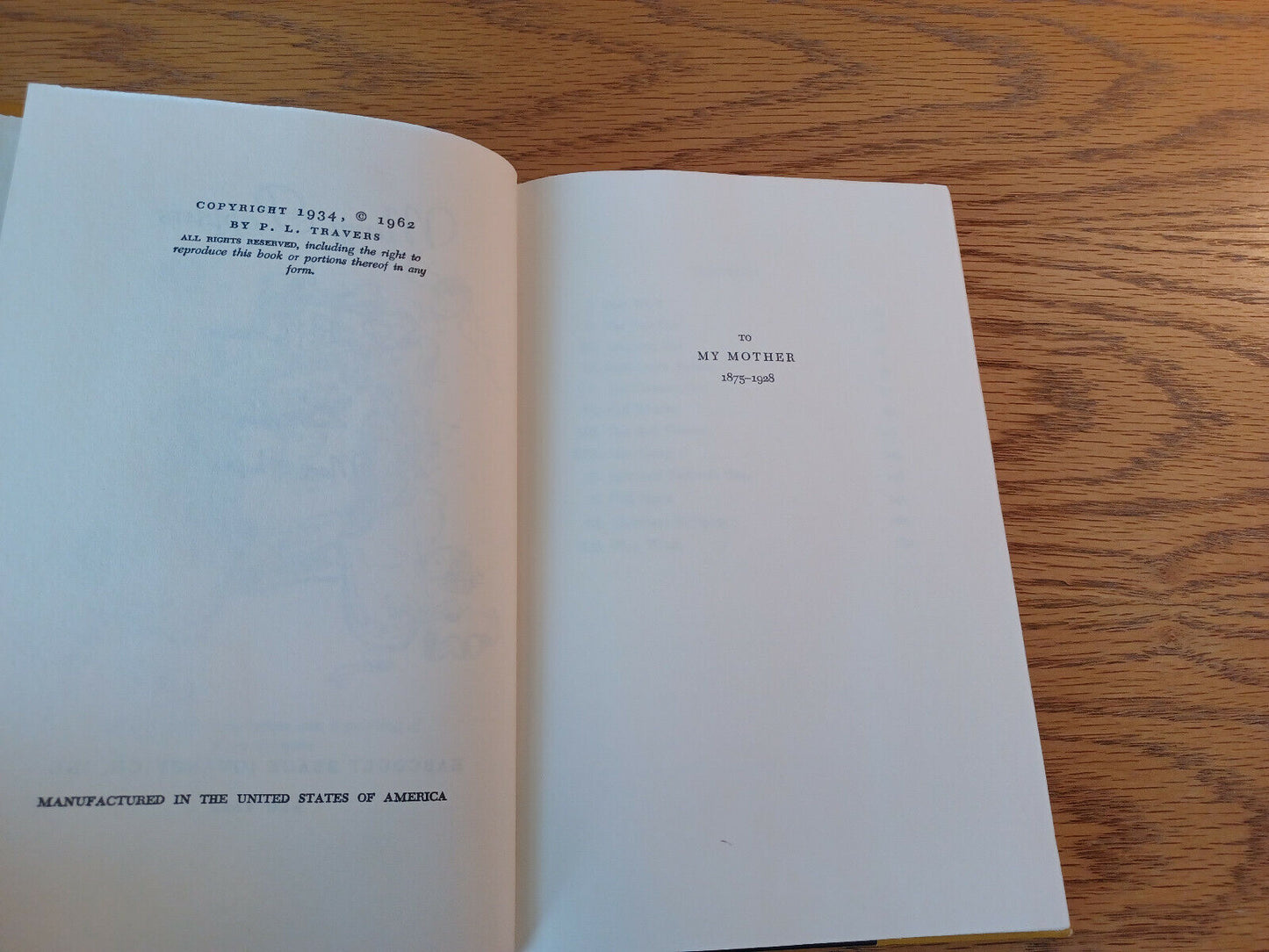 Mary Poppins P L Travers 1962 Hardcover Harcourt Brace Jovanovich
