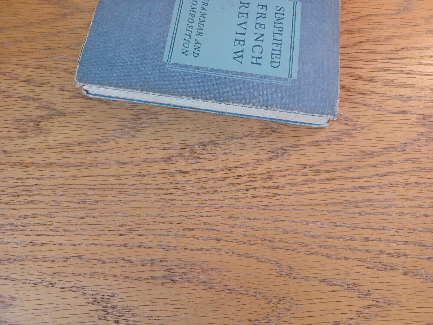 Simplified French Review Grammar And Composition Francis B Barton 1941 Hardcover