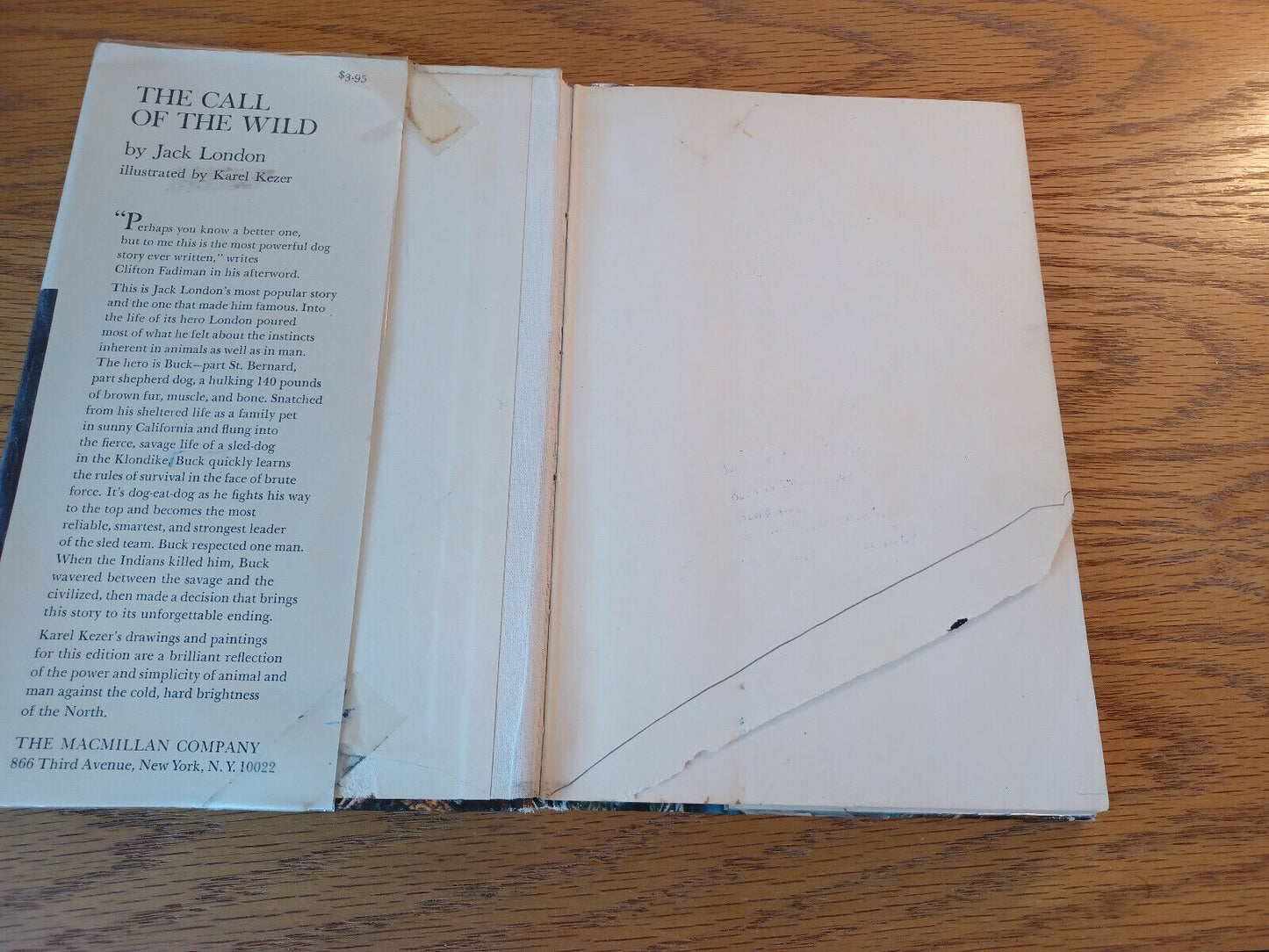 The Call Of The Wild Jack London 1970 Hardcover Dust Jacket Macmillan