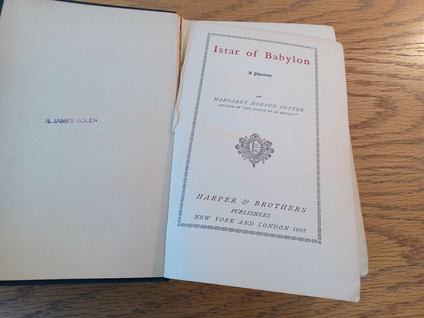 Istar Of Babylon Margaret Horton Potter 1902 Hardcover Harper & Brothers